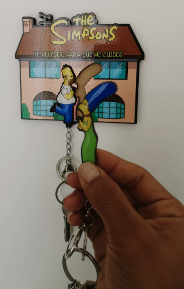 Porta llaves Homero y Marge, los Simpsons