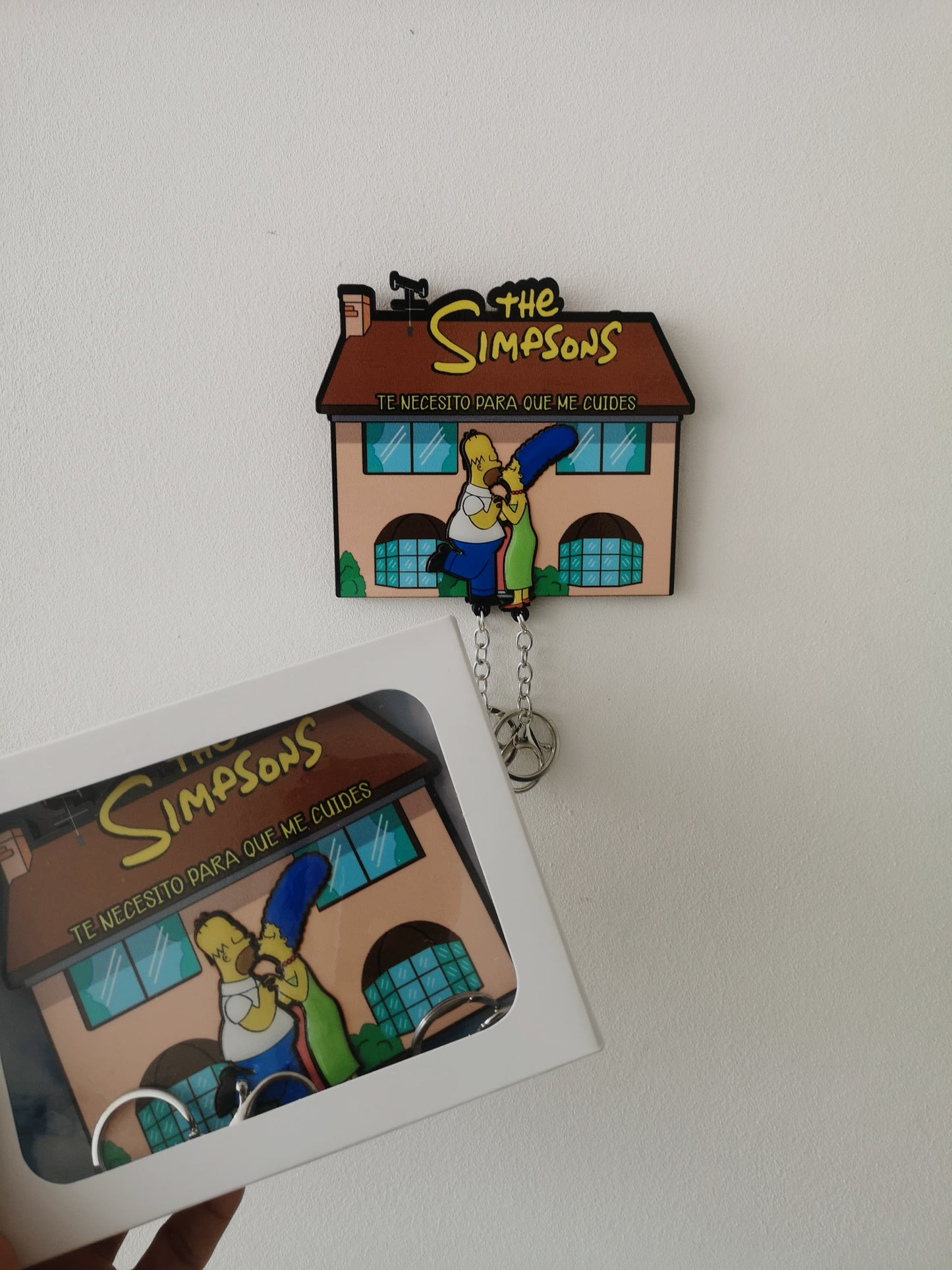 Porta llaves Homero y Marge, los Simpsons
