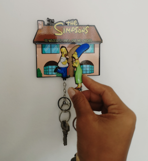 Porta llaves Homero y Marge, los Simpsons