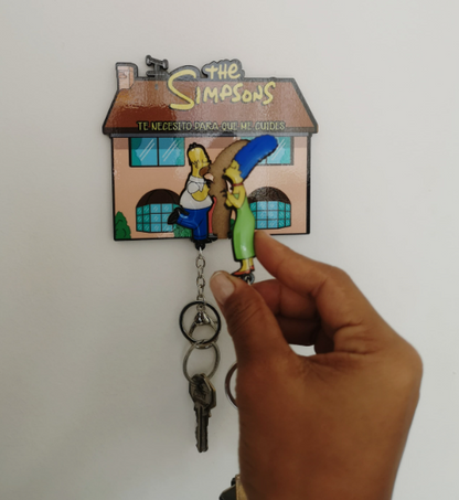 Porta llaves Homero y Marge, los Simpsons