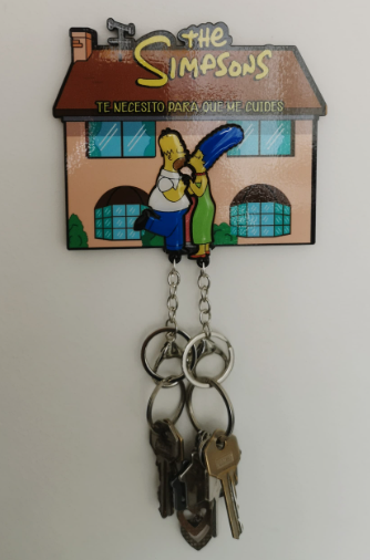 Porta llaves Homero y Marge, los Simpsons